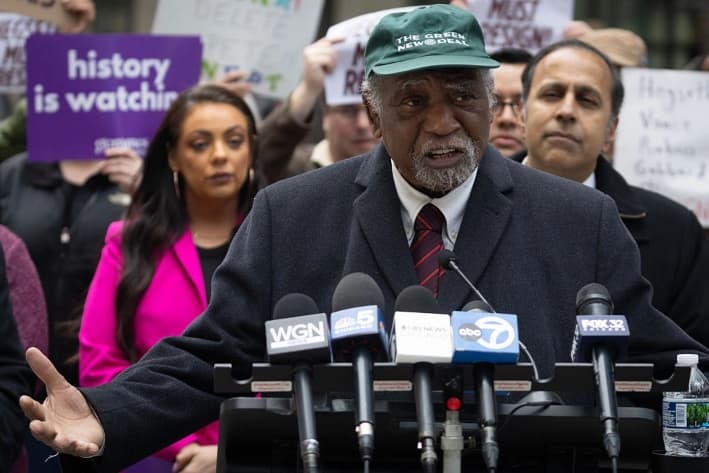 El representante estadounidense Danny Davis (D-Ill.) en Chicago, el 27 de marzo de 2025. (Scott Olson/Getty Images)