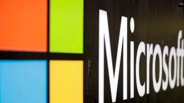 El logotipo de la empresa Microsoft en sus oficinas de Sídney el 3 de febrero de 2021. (Rick Rycroft/AP Photo)