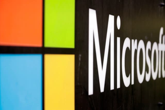 El logotipo de la empresa Microsoft en sus oficinas de Sídney el 3 de febrero de 2021. (Rick Rycroft/AP Photo)