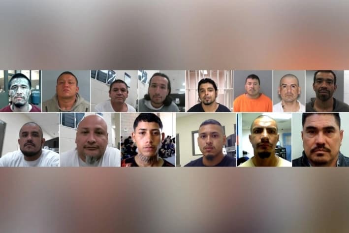 Fotos de pandilleros inmigrantes ilegales arrestados en Houston, Texas. (Servicio de Inmigración y Control de Aduanas, ICE)