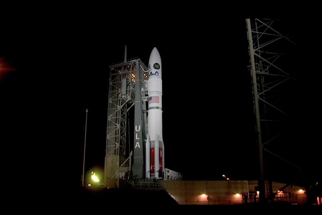 El cohete Vulcan Centaur de United Launch Alliance justo antes de despegar en el Complejo de Lanzamiento 41 de la Estación Espacial de Cabo Cañaveral, en Florida, el 12 de agosto de 2025. (Captura de pantalla/United Launch Alliance)