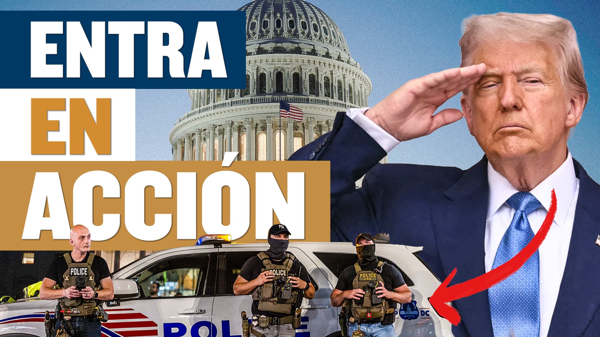 Trump controla DC y en la mira la delincuencia en Chicago, NY y Los Ángeles