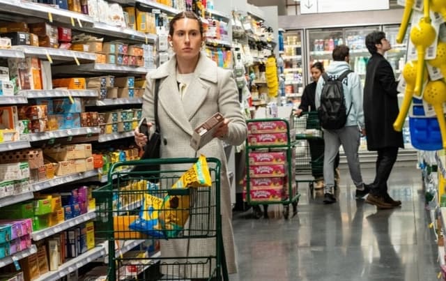 La gente compra en un supermercado en la ciudad de Nueva York, el 12 de marzo de 2025. (Samira Bouaou/The Epoch Times)