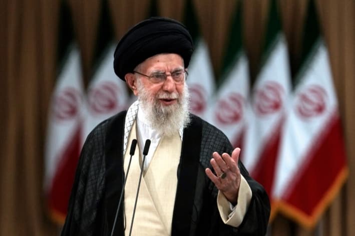 El líder iraní, el ayatolá Ali Khamenei, habla en Teherán, el 5 de julio de 2024. (Foto AP/Vahid Salemi, Archivo)