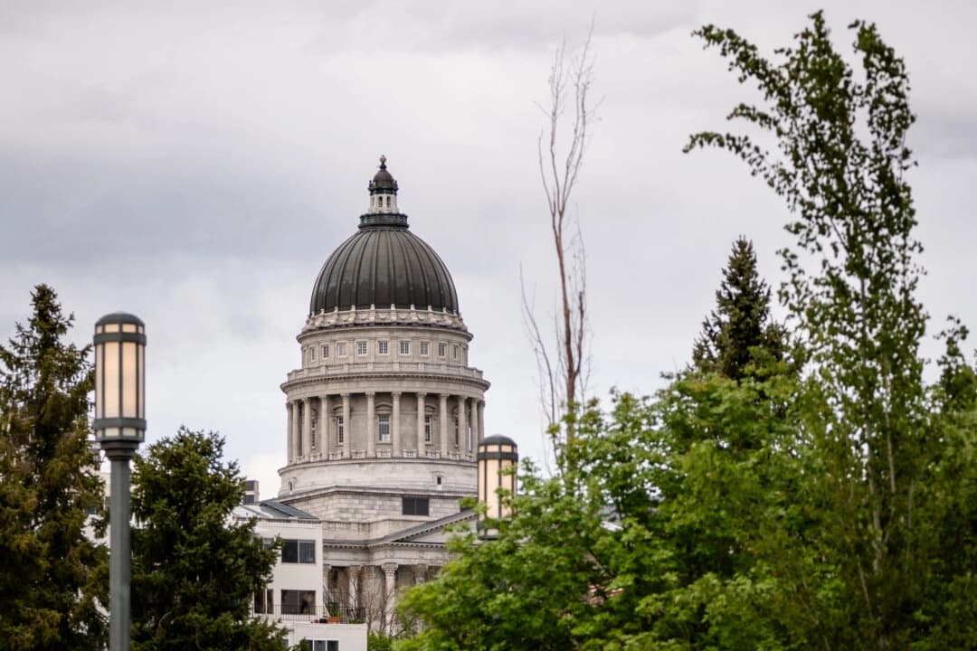 Capitolio del estado de Utah en Salt Lake City, 25 de abril de 2025. (Madalina Vasiliu/The Epoch Times)
