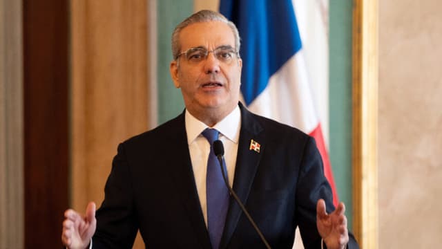 El presidente de la República Dominicana, Luis Abinader, en el Palacio Presidencial de Santo Domingo el 9 de enero de 2025. (FRANCESCO SPOTORNO/AFP a través de Getty Images)