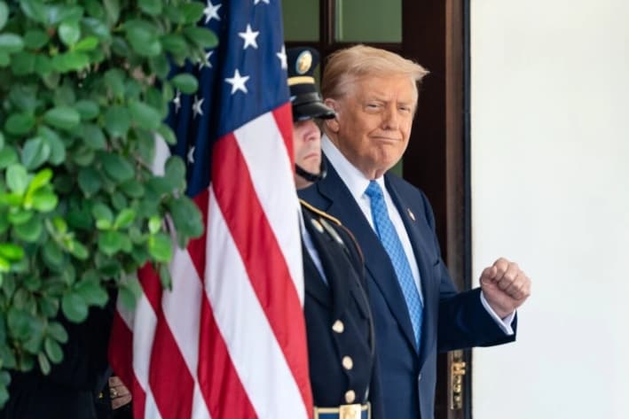 El presidente Donald Trump en la Casa Blanca, el 8 de agosto de 2025. (Madalina Kilroy/The Epoch Times)