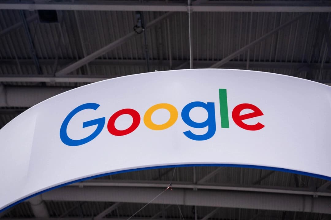 Google en el Proyecto Especial de Estudios Competitivos AI+Expo en Washington el 2 de junio de 2025. (Madalina Vasiliu/The Epoch Times)
