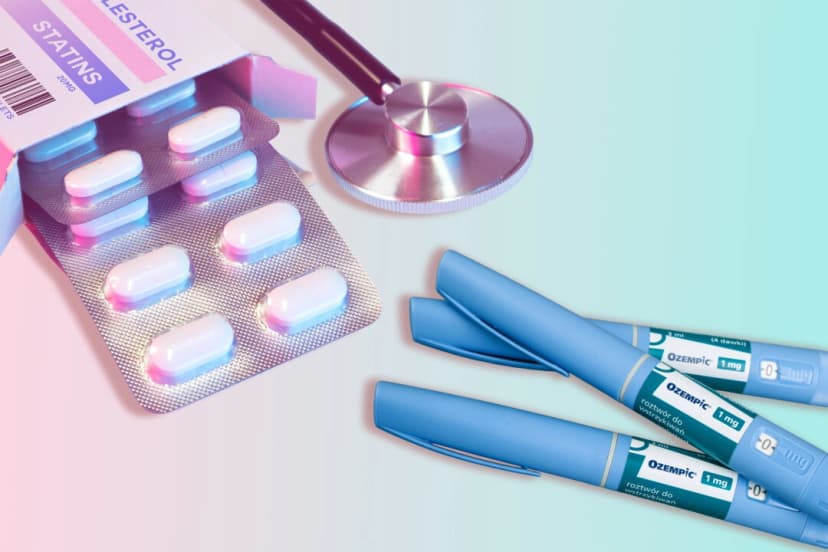 Las estatinas parecen debilitar el GLP-1, la hormona que produce Ozempic y Wegovy. ¿Por qué nadie habla de ello? (Ilustración de The Epoch Times/Shutterstock)

