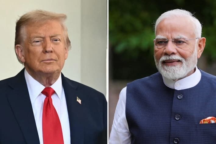 Presidente Donald Trump; Primer Ministro Narendra Modi. (Getty Images)