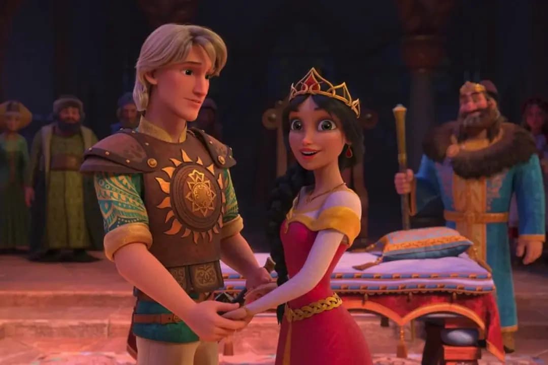 La princesa Mina y el erudito Ronan en la película animada "Mina". (Cortesía de Gan Jing World).