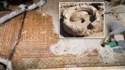 Arqueólogos descubren magnífico mosaico de la época bizantina en lujosa propiedad de 1600 años en Israel