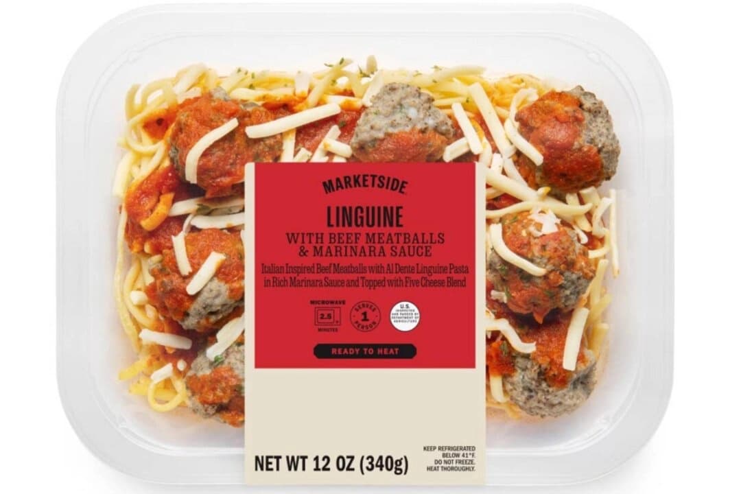 Fotografía sin fecha del producto retirado del mercado: Linguine con albóndigas de res y salsa marinara. (Cortesía del USDA)
