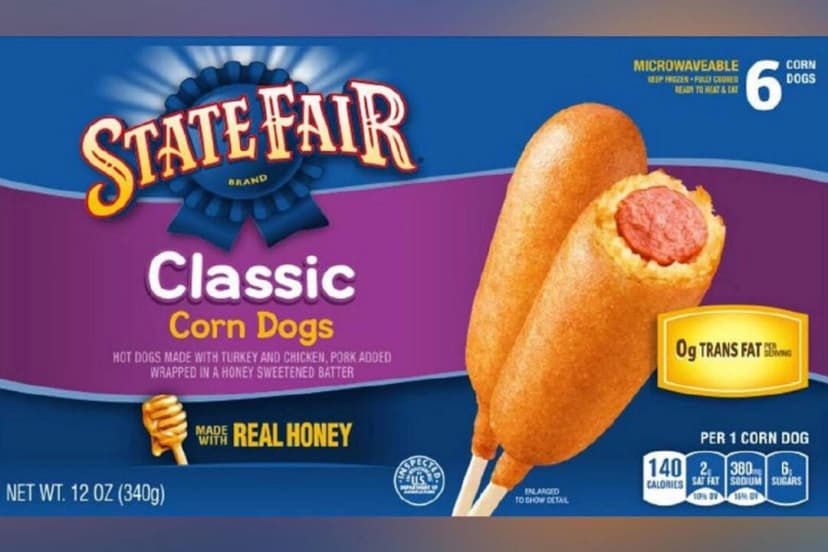 Imagen del producto retirado del mercado: salchicha y corn dog en un palito. Cortesía del Departamento de Agricultura de los Estados Unidos (USDA).