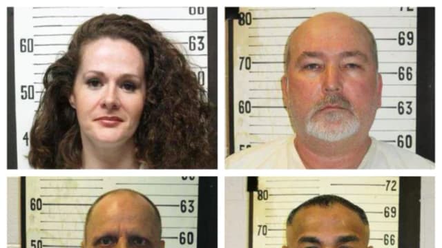 Esta foto sin fecha publicada por el Departamento de Corrección de Tennessee muestra a Christa Pike (arriba-izquierda), Gary Sutton (arriba-derecha), Tony Carruthers (abajo-derecha) y Anthony Darrell Hines. (Departamento de Corrección de Tennessee vía AP)