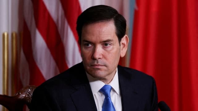 El secretario de Estado de EE. UU., Marco Rubio, asiste a un evento en el Departamento de Estado en Washington el 16 de julio de 2025. (Umit Bektas/Reuters)
