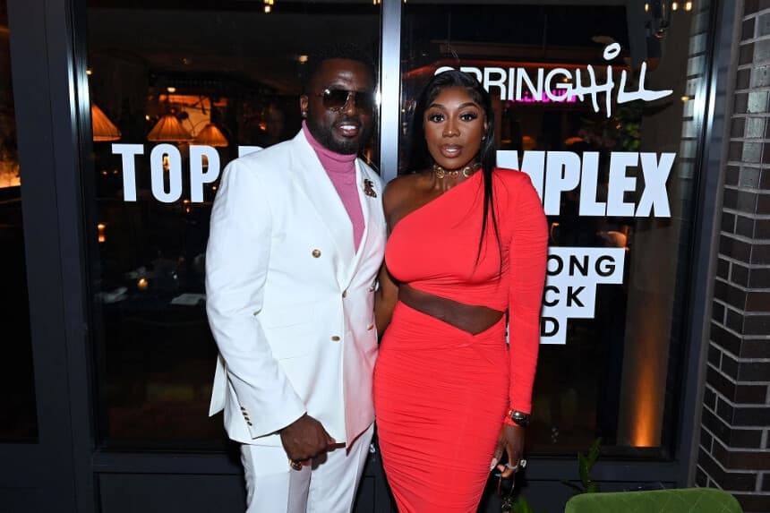 Eddie y Wendy Osefo asisten a la cena de gala de clausura de la tercera temporada de Top Boy en Cathedral & Little Sister, en Nueva York, el 7 de septiembre de 2023. Roy Rochlin/Getty Images para Netflix.