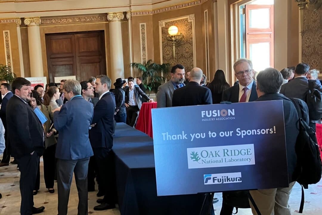 Más de 200 personas asisten al primer Foro de Fusión de EE. UU. de la Asociación de la Industria de la Fusión en Union Station, Washington, el 15 de octubre de 2025. (The Epoch Times/John Haughey)