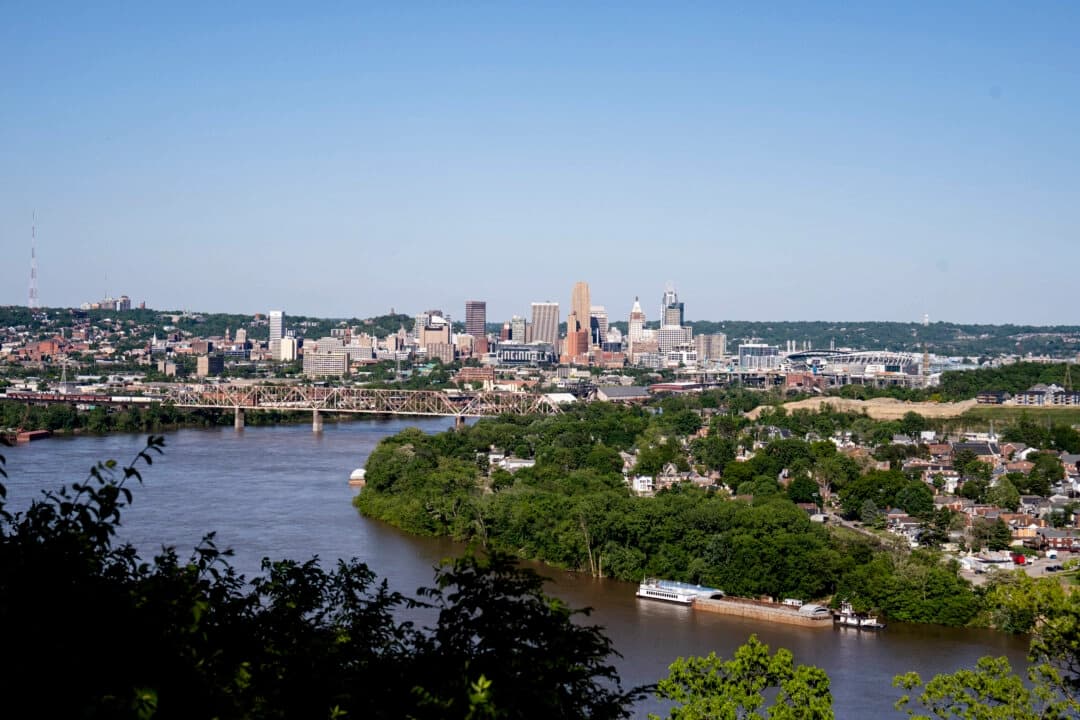 Horizonte en Cincinnati el 9 de mayo de 2025. (Madalina Vasiliu/The Epoch Times)