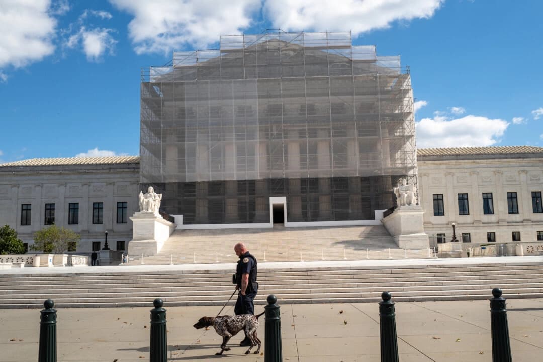 La Corte Suprema de los Estados Unidos en Washington, el 20 de octubre de 2025. (Madalina Kilroy/The Epoch Times)
