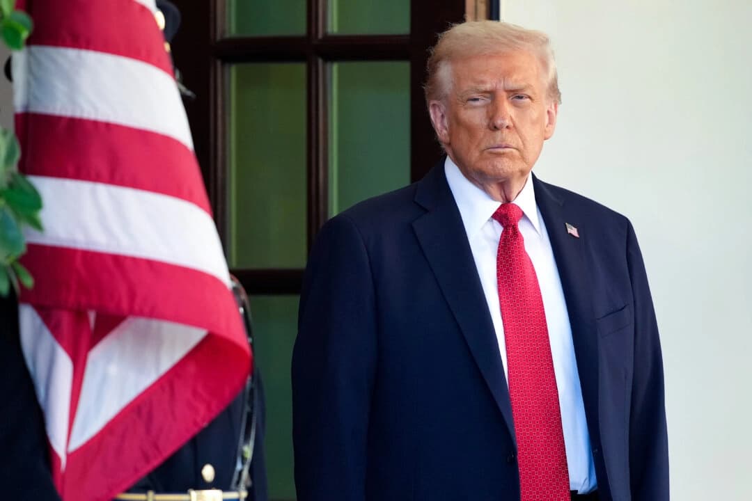 El presidente Donald Trump en la Casa Blanca en Washington, D. C., el 20 de octubre de 2025. (Kevin Dietsch/Getty Images)