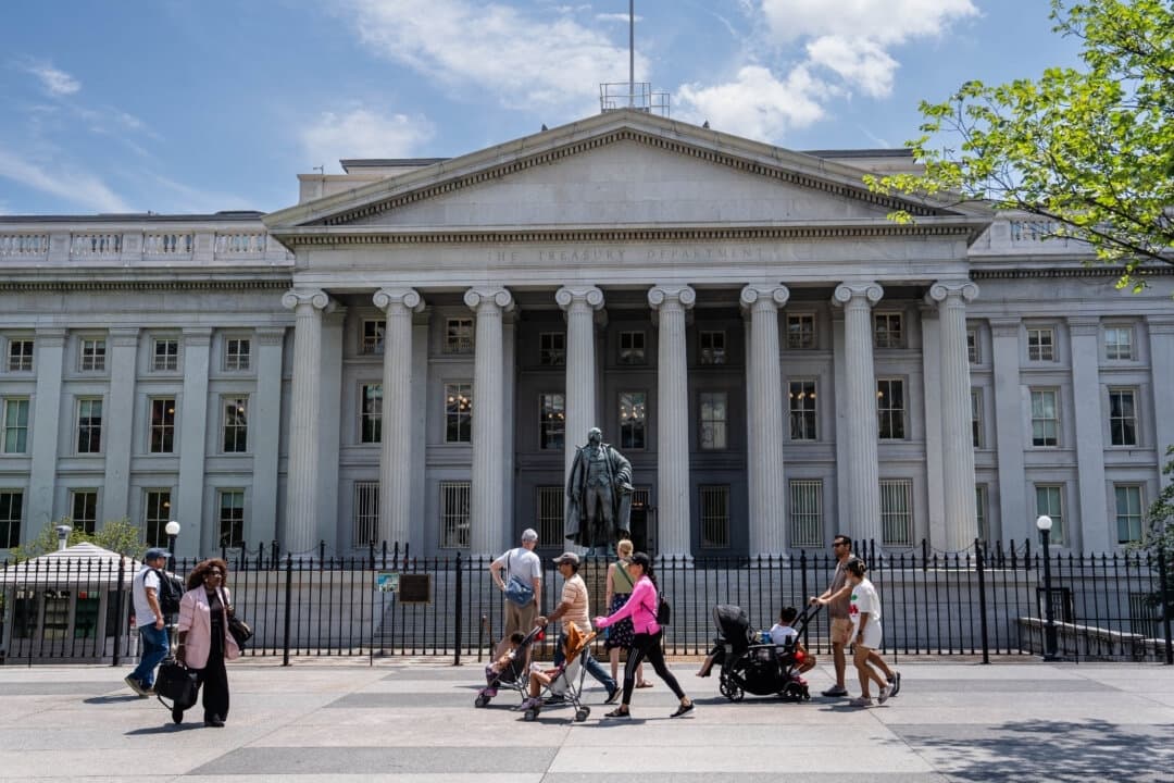 El Departamento del Tesoro en Washington, el 30 de junio de 2025. (Madalina Kilroy/The Epoch Times)
