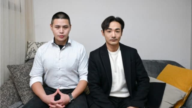 Influencers taiwaneses Wen Tzu-yu (derecha) y Chen Po-yuan. Song Bilong/archivo/The Epoch Times