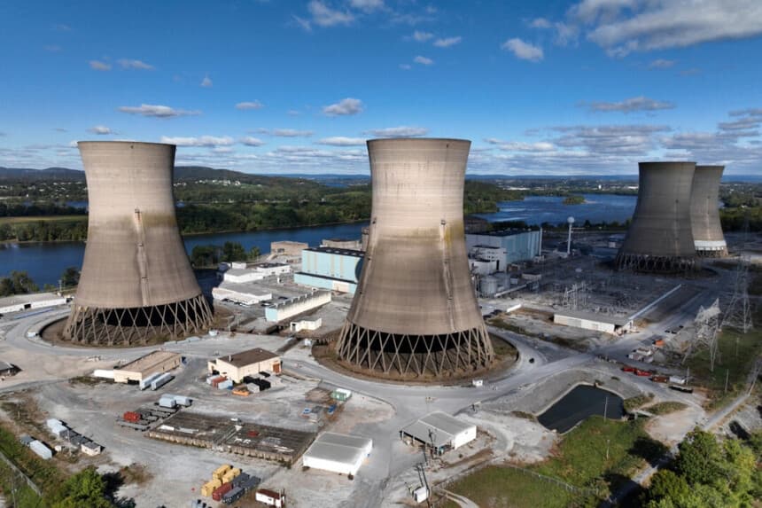 La central nuclear Three Mile Island, propiedad de Constellation Energy, cerca de Middletown, Pensilvania, el 10 de octubre de 2024. Chip Somodevilla/Getty Images