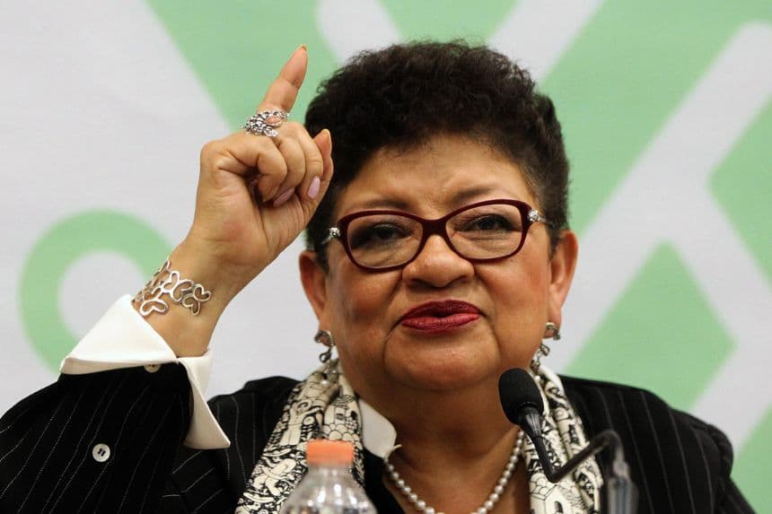 Fotografía de archivo de la procuradora general capitalina, Ernestina Godoy durante una conferencia de prensa en Ciudad de México (México). EFE/Mario Guzmán
