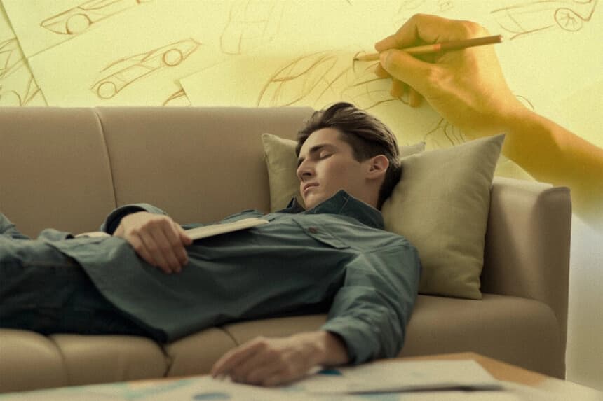 Cuando llega el sueño, el cerebro se relaja y surgen ideas inesperadas. Ilustración de The Epoch Times, Shutterstock.