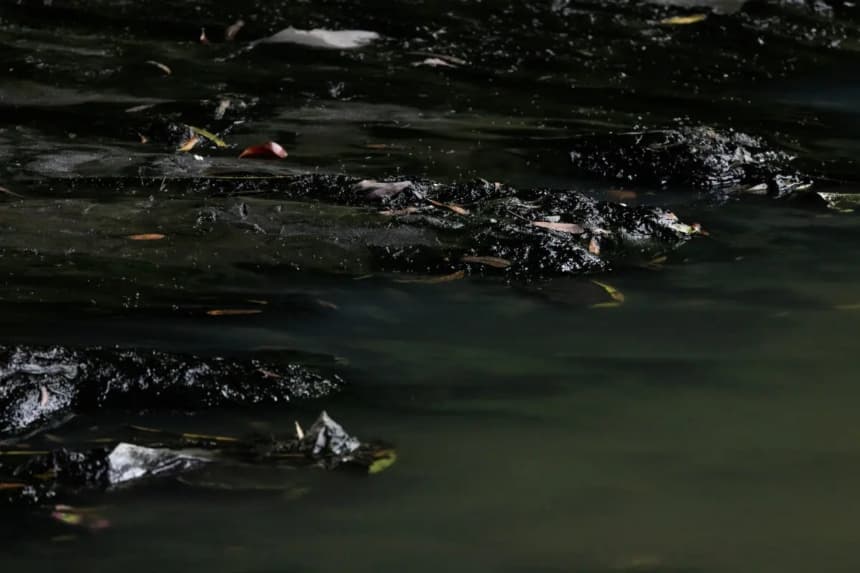 El agua fluye por el río Tijuana, a las afueras de San Diego, California, el 19 de septiembre de 2024. (John Fredricks/The Epoch Times)