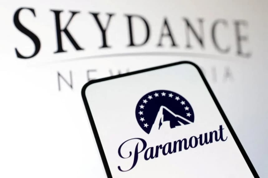 Los logotipos de Paramount Global y Skydance aparecen en esta ilustración tomada el 17 de diciembre de 2024. (Dado Ruvic/Reuters)