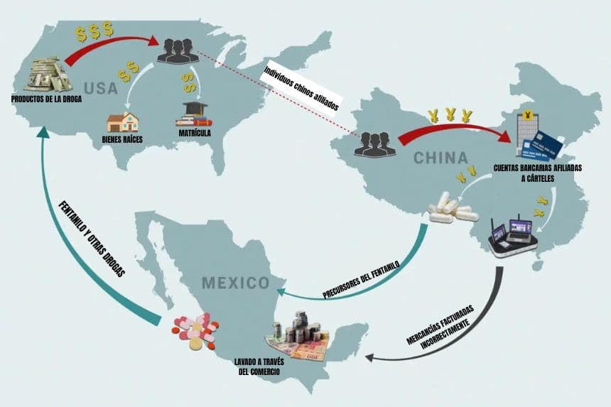México no ha sido "contundente" tras el acuerdo del presidente Trump con el líder chino Xi Jinping "sobre el control de las exportaciones de precursores químicos [fentanilo]", dijo el subsecretario adjunto del Departamento de Estado, Christopher Landberg, ante la Subcomisión del Hemisferio Occidental de la Comisión de Asuntos Exteriores de la Cámara de Representantes en una audiencia celebrada el 17 de diciembre. (Ilustración de The Epoch Times, Getty Images, Shutterstock)