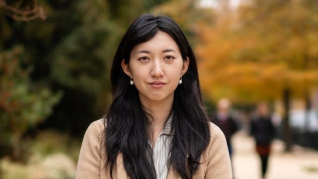 Grace Jin Drexel, hija del pastor fundador Ezra Jin de la Iglesia Sión en China, después de testificar ante la Comisión Ejecutiva del Congreso sobre China (CECC) en el Capitolio de EE. UU., el 20 de noviembre de 2025. (Madalina Kilroy/The Epoch Times)