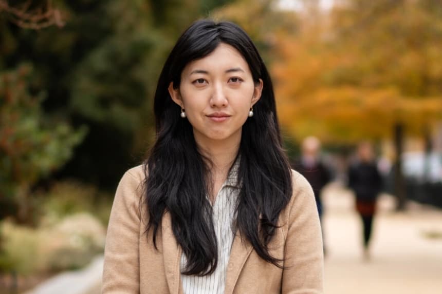 Grace Jin Drexel, hija del pastor fundador Ezra Jin de la Iglesia Sión en China, después de testificar ante la Comisión Ejecutiva del Congreso sobre China (CECC) en el Capitolio de EE. UU., el 20 de noviembre de 2025. (Madalina Kilroy/The Epoch Times)