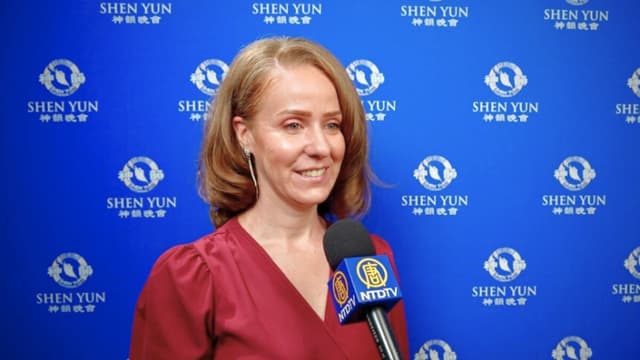 Deanna Stotler at the Shen Yun Performing Arts performance at Jacksonville Center for the Performing Arts on Dec. 28, 2025. (NTD).