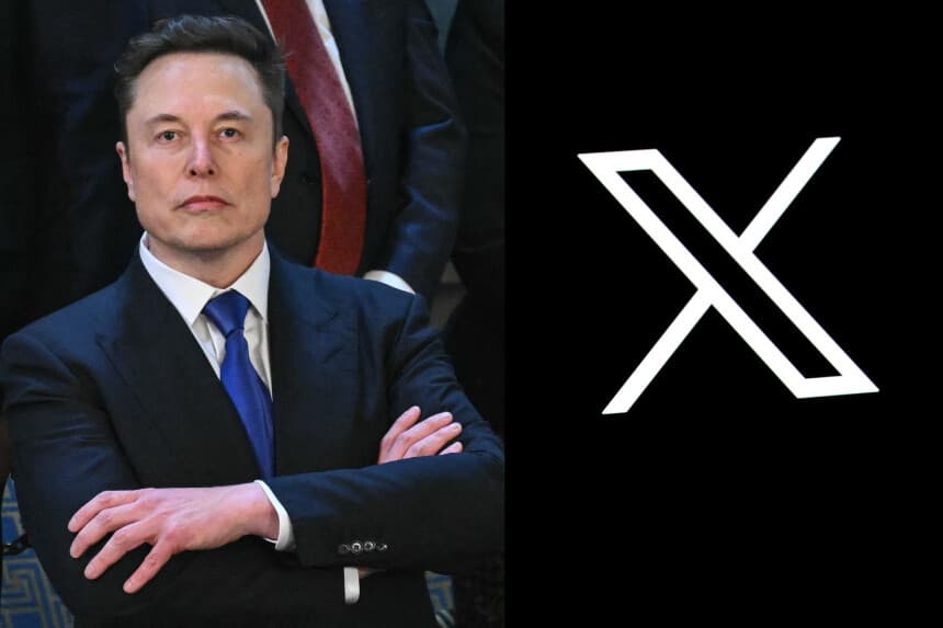 (D)Elon Musk llega al discurso del presidente estadounidense Donald Trump ante una sesión conjunta del Congreso en la Cámara de Representantes del Capitolio de Estados Unidos, en Washington D. C., el 4 de marzo de 2025. (Foto de SAUL LOEB/AFP vía Getty Images) (I)Esta fotografía ilustrativa muestra los logotipos de la red social X (antes Twitter) en Bruselas el 29 de septiembre de 2025. (Foto de NICOLAS TUCAT/AFP vía Getty Images)