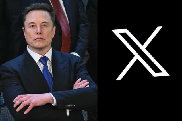 (D)Elon Musk llega al discurso del presidente estadounidense Donald Trump ante una sesión conjunta del Congreso en la Cámara de Representantes del Capitolio de Estados Unidos, en Washington D. C., el 4 de marzo de 2025. (Foto de SAUL LOEB/AFP vía Getty Images) (I)Esta fotografía ilustrativa muestra los logotipos de la red social X (antes Twitter) en Bruselas el 29 de septiembre de 2025. (Foto de NICOLAS TUCAT/AFP vía Getty Images)