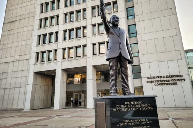 Tribunal del condado de Westchester en White Plains, Nueva York, el 12 de enero de 2026. (Stacy Robinson/The Epoch Times)