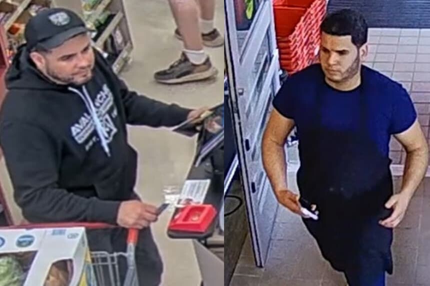 (Izquierda) Joel Vicioso Fernández; (Derecha) Raúl Fernández Vicioso, en imágenes de vigilancia. (FBI vía The Epoch Times).