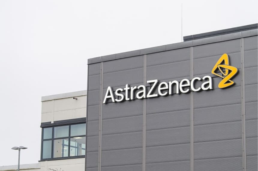 Una panorámica general tomada el 8 de febrero de 2022 muestra las instalaciones de AstraZeneca para medicamentos biológicos en Södertälje, al sur de Estocolmo, Suecia. (JONATHAN NACKSTRAND/AFP/Getty Images).