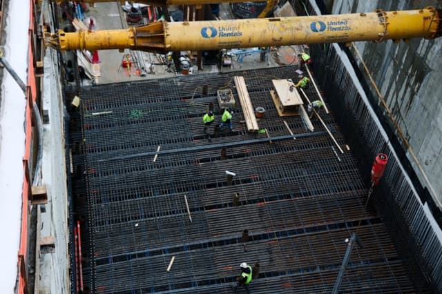 La construcción del Proyecto Gateway en la ciudad de Nueva York, el 17 de febrero de 2026. (Michael M. Santiago/Getty Images)