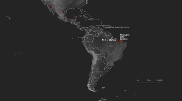 Mapa que muestra los principales proyectos de infraestructura chinos en América Latina, basado en registros públicos e información de sitios web del gobierno chino o páginas de proyectos. (Ilustración de The Epoch Times).

