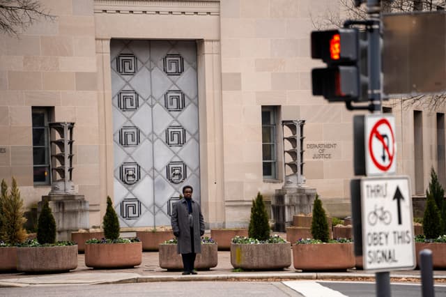 El Departamento de Justicia de Estados Unidos en Washington el 6 de enero de 2026. (Madalina Kilroy/The Epoch Times)