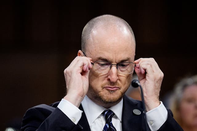 Toby Rogers habla en Washington el 9 de septiembre de 2025. (Andrew Harnik/Getty Images)