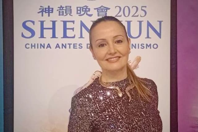 Ainhoa ​​Zamora Roel tras asistir a una actuación de  Shen Yun en el Palacio Euskalduna de Bilbao, España, el 5 de marzo de 2026. (Maya Marinova/The Epoch Times)
