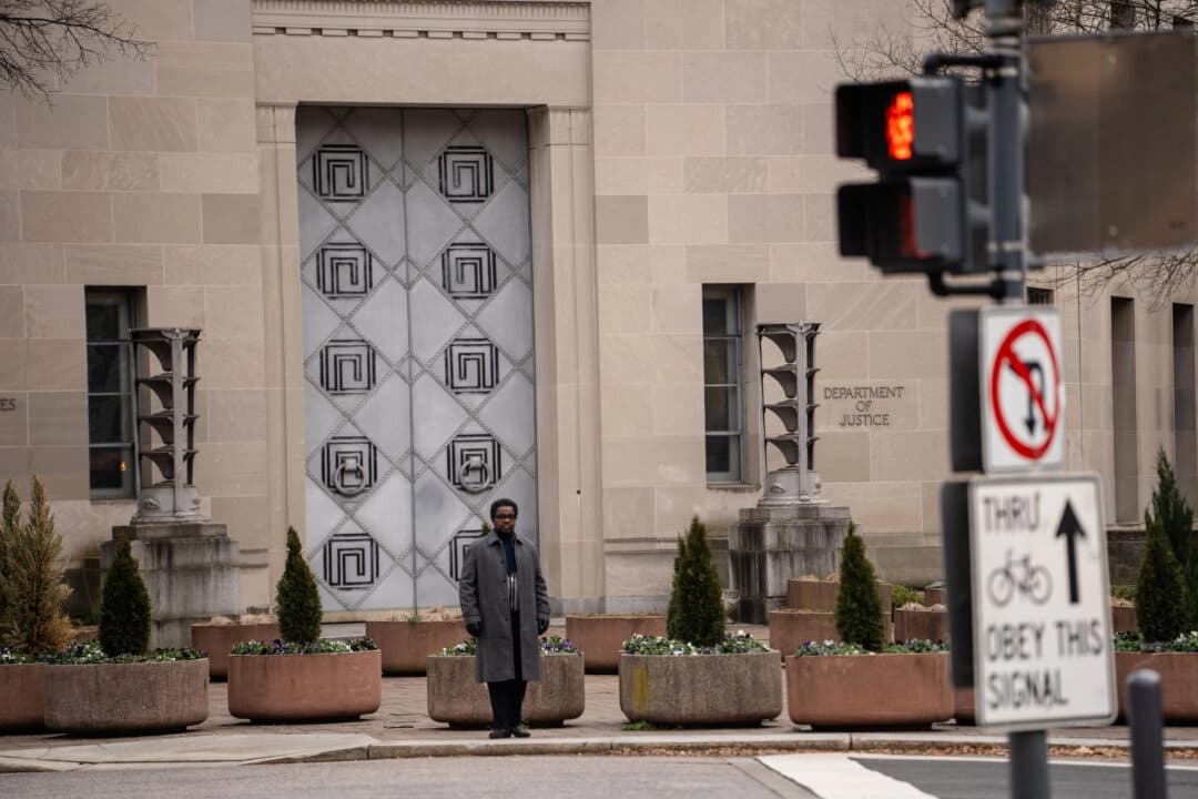 El Departamento de Justicia de Estados Unidos en Washington, el 6 de enero de 2026. (Madalina Kilroy/The Epoch Times)