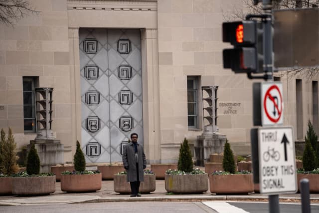 El Departamento de Justicia de Estados Unidos en Washington, el 6 de enero de 2026. (Madalina Kilroy/The Epoch Times)