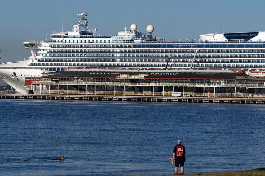 Imagen de archivo del crucero Star Princess, que tiene más del doble del tamaño del Titanic. (Ryan Pierse/Getty Images).