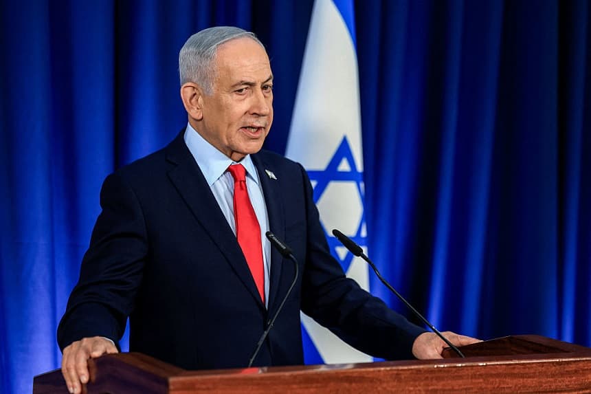 El primer ministro israelí, Benjamin Netanyahu, ofrece una conferencia de prensa en Jerusalén el 19 de marzo de 2026. (Ronen Zvulun / POOL / AFP vía Getty Images)
